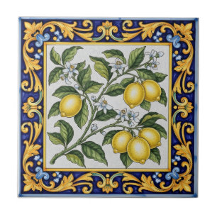 Traditionelle italienische Majolika-Limonette Fliese