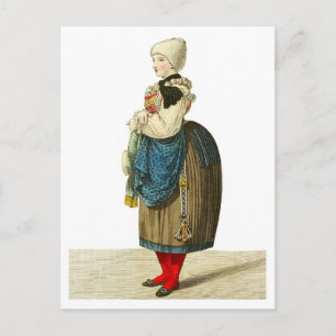 Traditionelle italienische Tracht aus Sterzing Postkarte