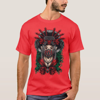 Traditionelle japanische Geisha Japan-Maske T-Shirt