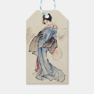 Traditionelle japanische Kunst der Geisha im Kimon Geschenkanhänger