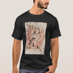Traditionelle japanische Kyudo Archery Art Cherry T-Shirt