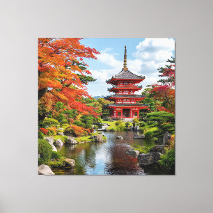 Traditionelle japanische Pagode Leinwanddruck