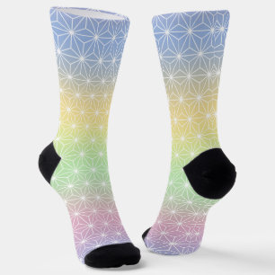 Traditionelle japanische Star-Muster-Regenbogen-Hu Socken