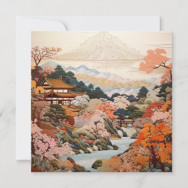 Traditionelle japanische Tapisserie Art Elegantes  (Vorderseite)