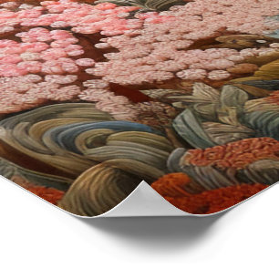Traditionelle japanische Tapisserie Art Elegantes Poster