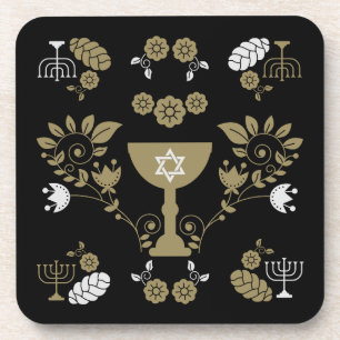 Traditionelle jüdische Geschenke für Shabbat Getränkeuntersetzer