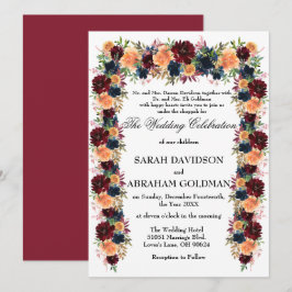 Traditionelle jüdische Hochzeitseinladungen - Gold Einladung