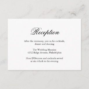 Traditionelle kalligraphische formale Hochzeitsemp Begleitkarte