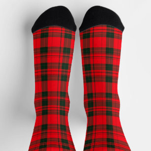 Traditionelle Karierte Tartan Populäre Rote Sammlu Socken