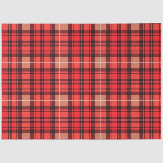 Traditionelle Karierte Tartan Trendy Collection Seidenpapier (Vorderseite)