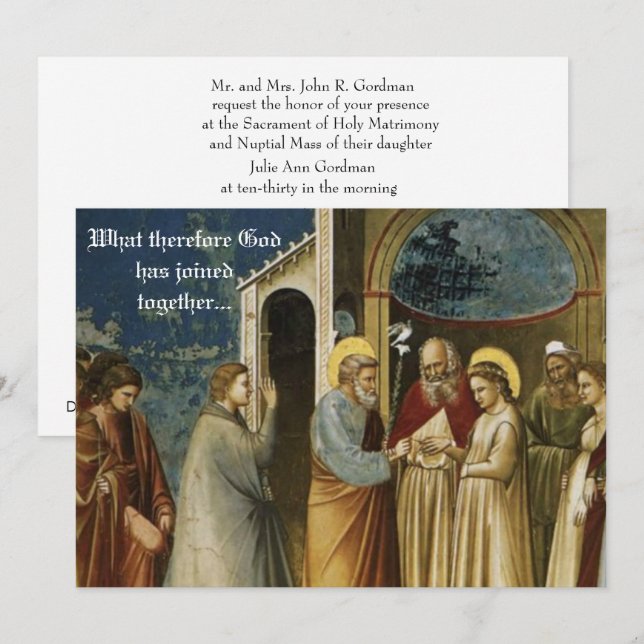 Traditionelle katholische christliche einladung (Vorne/Hinten)