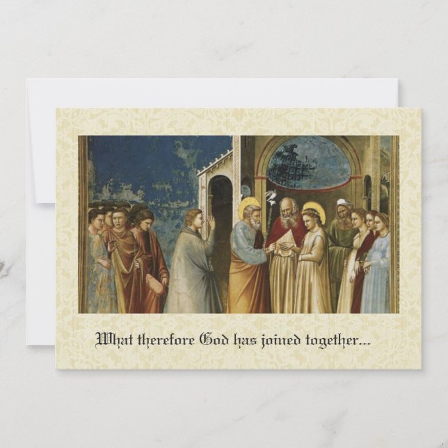 Traditionelle katholische Christliche Hochzeitsein Einladung (Vorderseite)