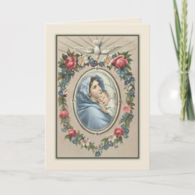 Traditionelle katholische gesegnete Jungfrau Mary  Karte (Vorderseite)