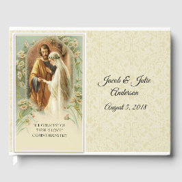 Traditionelle katholische Hochzeit gesegnete Jungf Gästebuch