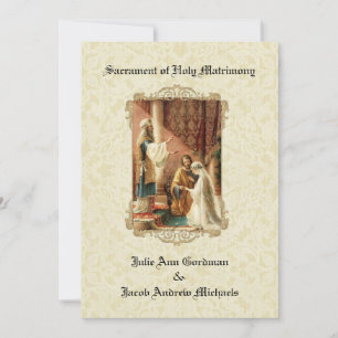 Traditionelle katholische Hochzeit Goldene Einladu Einladung