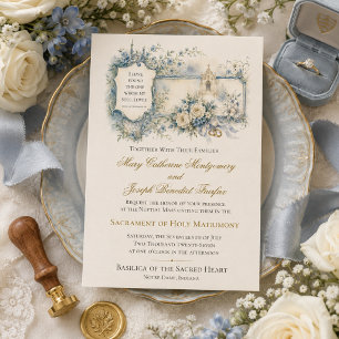 Traditionelle katholische Hochzeit Hoheslied 3:4 Einladung
