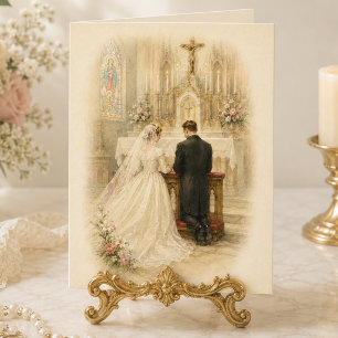 Traditionelle katholische Hochzeitsaltar-Segnungen Karte