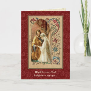 Traditionelle katholische Hochzeitseinladung Einladung