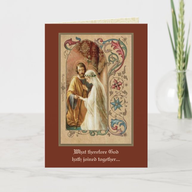 Traditionelle katholische Hochzeitseinladung Einladung (Vorderseite)