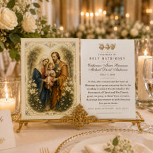 Traditionelle katholische Hochzeitsgebetkarten