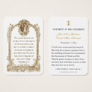 Traditionelle katholische Hochzeitskarte