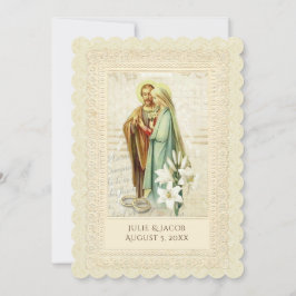 Traditionelle katholische Hochzeitssaison Einladun Einladung