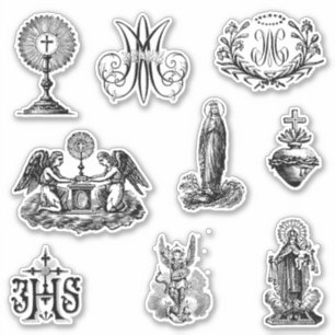 Traditionelle katholische Jungfrau Mary Angels Sai Aufkleber