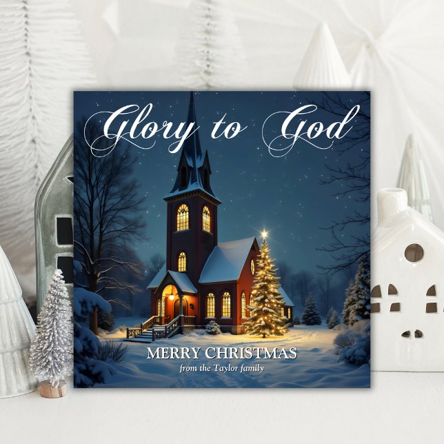 Traditionelle katholische Kirche Weihnachten (Traditional Catholic Church Religious Christmas Holiday Card)