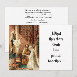 Traditionelle katholische Mary Joseph Priest Hochz Einladung