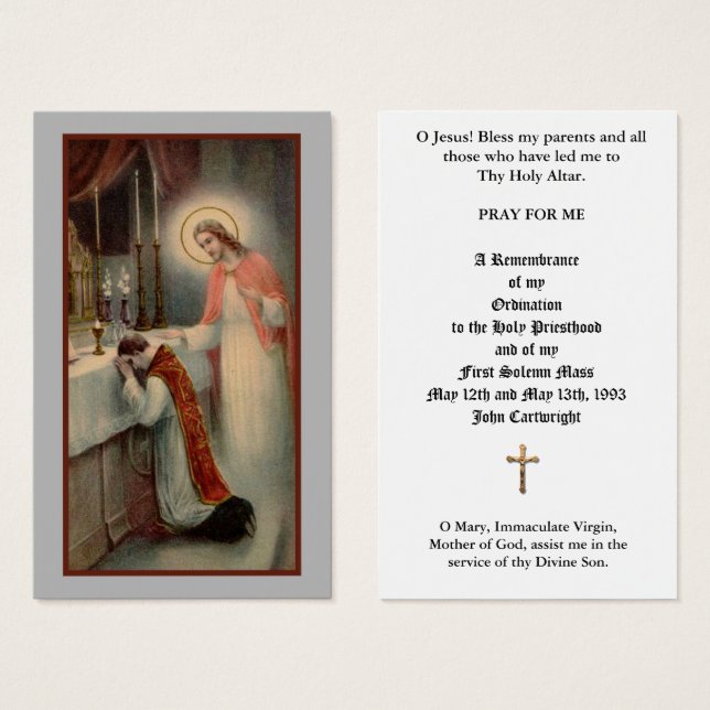 Traditionelle katholische Priesterortung Heiliger  (Vorne & Hinten)