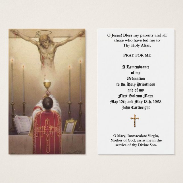 TRADITIONELLE KATHOLISCHE PRIESTORDINIERUNG HOLY C (Vorne & Hinten)