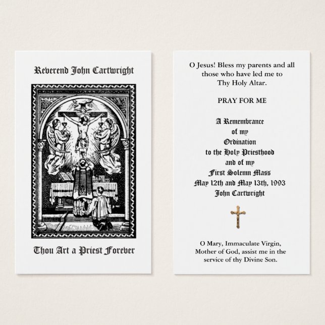 TRADITIONELLE KATHOLISCHE PRIESTORDINIERUNG HOLY C (Vorne & Hinten)