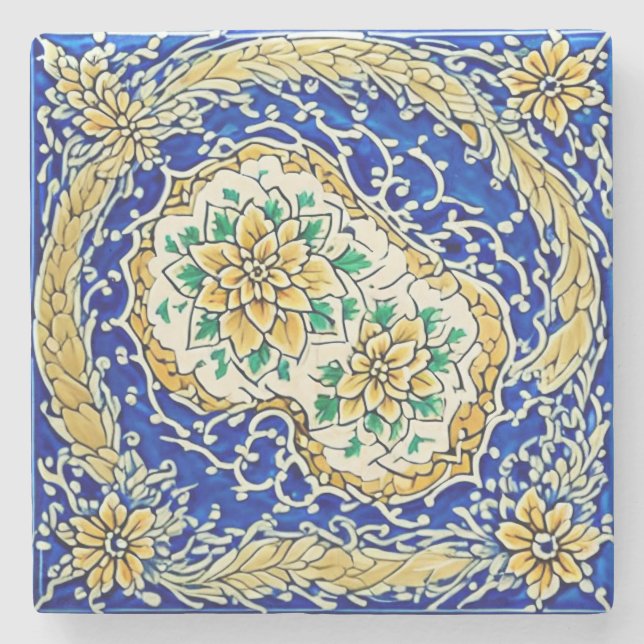 Traditionelle Keramik Adalusien Kunst, Dichtung un Steinuntersetzer (Vorderseite)