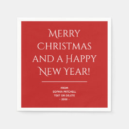 Traditionelle - klassische Red Merry Christmas Nap Serviette