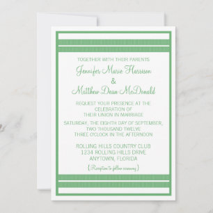 Traditionelle klassische Streifen für Hochzeiten Einladung