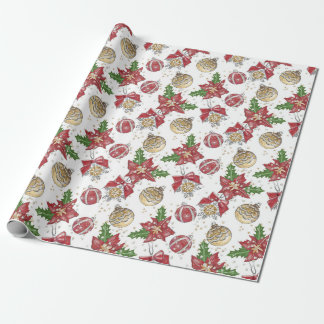 Traditionelle/klassische Weihnachtsschmuck Geschenkpapier