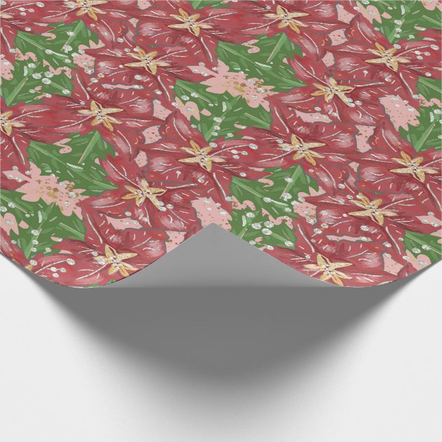 Traditionelle/klassische Weihnachtsschmuck Geschenkpapier (Ecke)