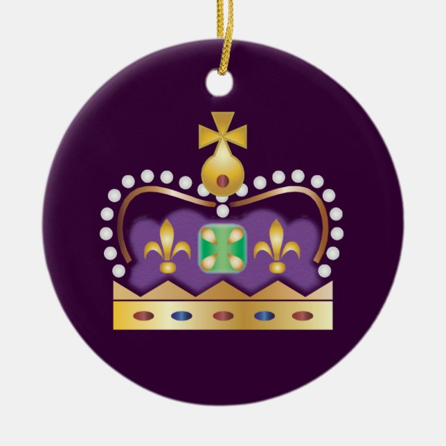 Traditionelle königliche Krone Keramikornament (Vorne)