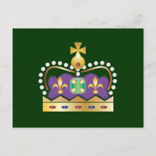 Traditionelle königliche Krone Postkarte