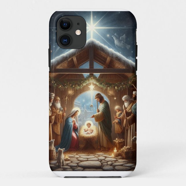 Traditionelle Krippe Case-Mate iPhone Hülle (Rückseite)