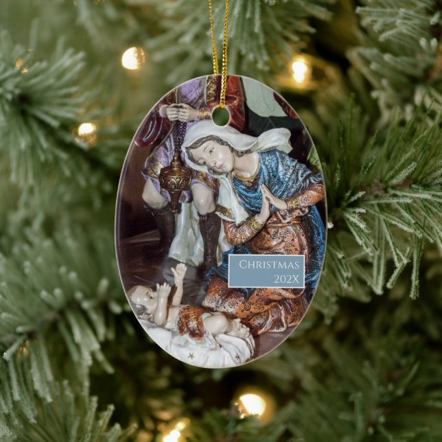 Traditionelle Krippe-Manager Szene Keramik Ornamen Keramik Ornament (Baum)