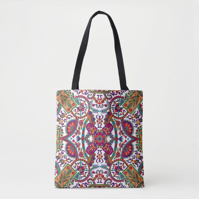 Traditionelle Kunst der Folk, ethnisch, Hintergrun Tasche (Vorderseite)
