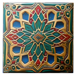 Traditionelle Kunst der Roten und Grünen Blume Ker Fliese