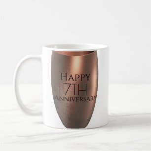 Traditionelle Kupfer-Hochzeit zum 7. Jubiläum Kaffeetasse