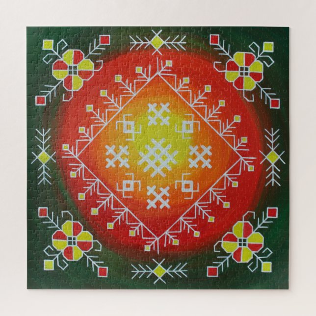 Traditionelle lettische Volkskunst mit Symbolmaler (Vertikal)