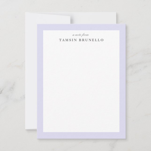 Traditionelle Lilac- und White Personal Stationery Einladung (Vorderseite)