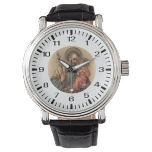 Traditionelle Lilien St- Josephkinderjesuss Armbanduhr