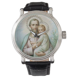 Traditionelle Lilien St- Josephkinderjesuss Armbanduhr