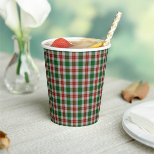 Traditionelle Loch Lomond Plaid-Muster-Tassen Pappbecher