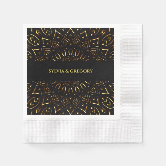 Traditionelle Mandala Art Deko Serviette (Vorderseite)